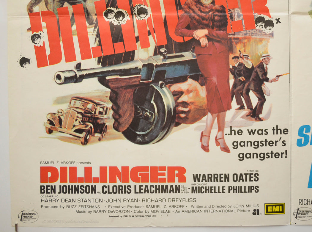 DILLINGER / SLAUGHTER’S BIG RIP OFF (Bottom Left) Cinema Quad Movie Poster 