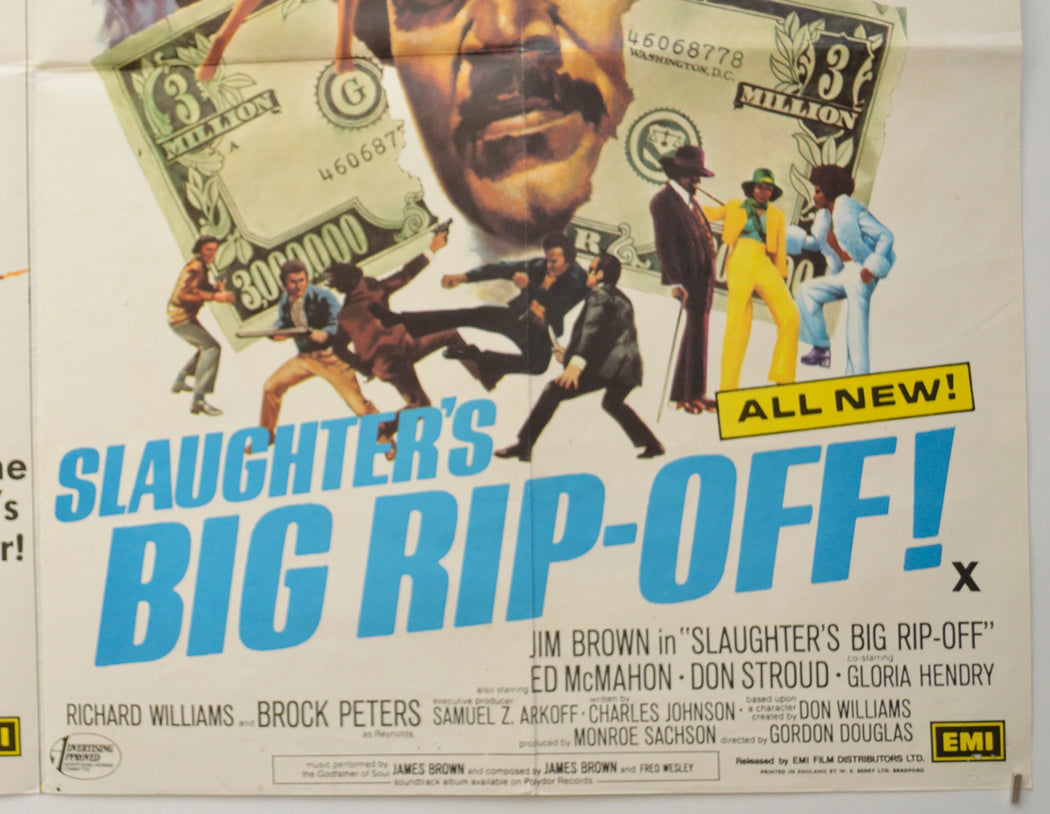 DILLINGER / SLAUGHTER’S BIG RIP OFF (Bottom Right) Cinema Quad Movie Poster 