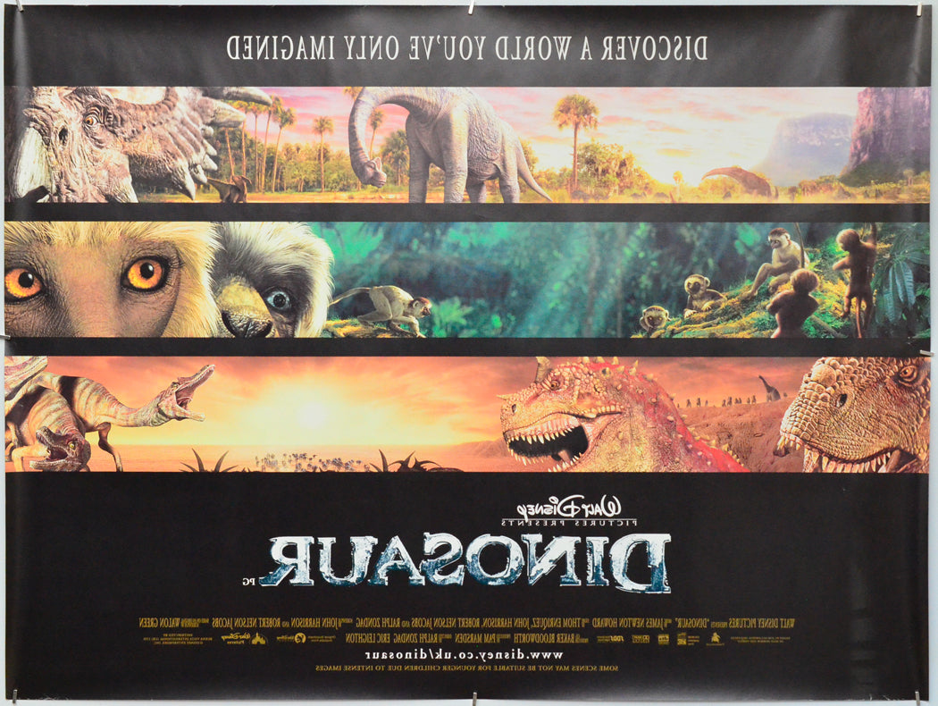 Dinosaur (Back) Cinema Quad Movie Poster 