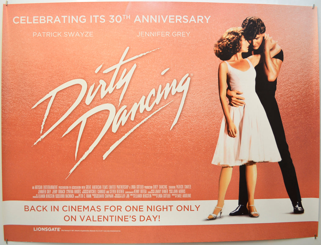 Dirty Dancing (30th Anniversary release) Original Quad Poster - Film Poster - Movie Poster