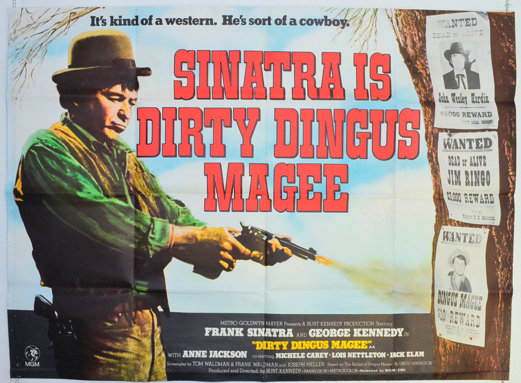 Dirty Dingus Magee  Original British Quad Poster - Film Poster - Movie Poster 