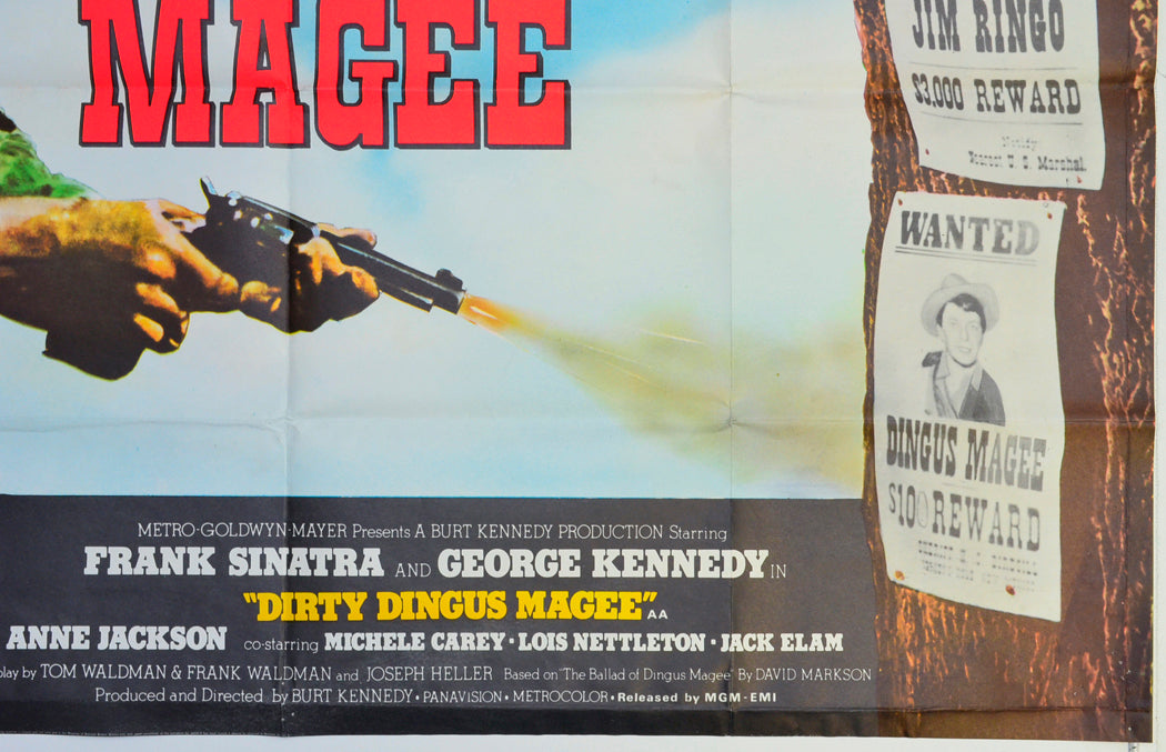 DIRTY DINGUS MAGEE (Bottom Right) Cinema Quad Movie Poster 