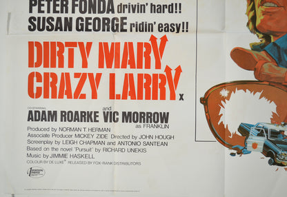 DIRTY MARY CRAZY LARRY (Bottom Left) Cinema Quad Movie Poster 