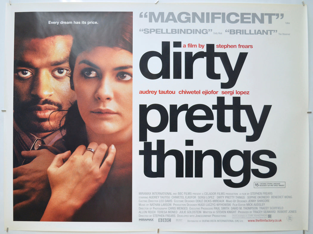 Dirty Pretty Things Original Quad Poster - Film Poster - Movie Poster