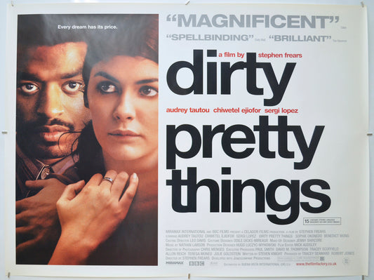 Dirty Pretty Things Original Quad Poster - Film Poster - Movie Poster