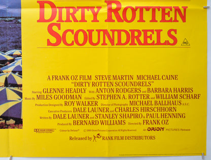 DIRTY ROTTEN SCOUNDRELS (Bottom Right) Cinema Quad Movie Poster 