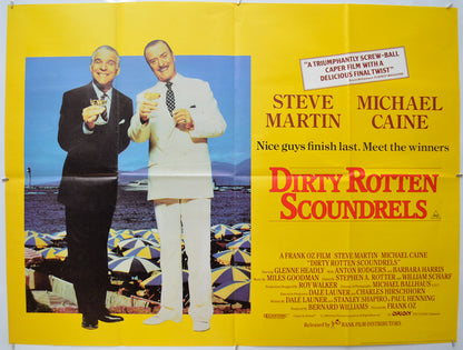 Dirty Rotten Scoundrels Original Quad Poster - Film Poster - Movie Poster