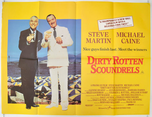 Dirty Rotten Scoundrels   Original Quad Poster - Film Poster - Movie Poster 