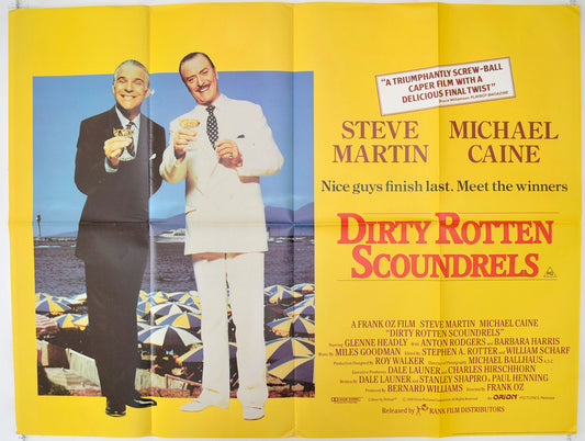 Dirty Rotten Scoundrels   Original Quad Poster - Film Poster - Movie Poster 