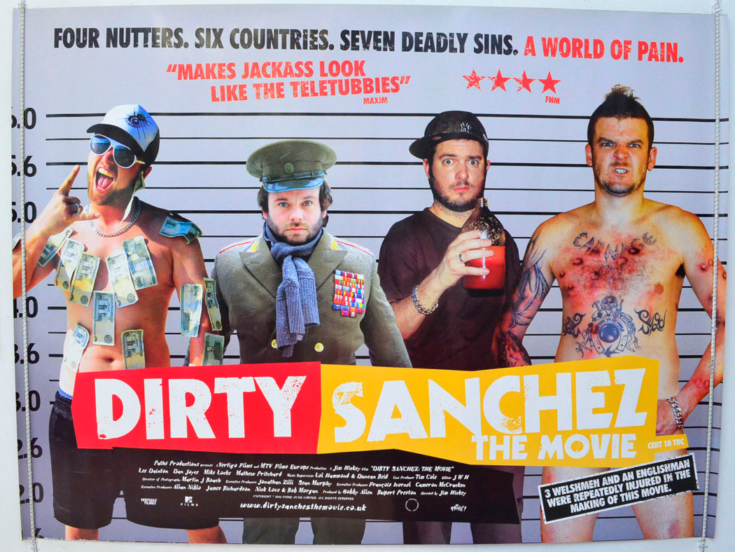 Dirty Sanchez Original British Quad Poster - Film Poster - Movie Poster 