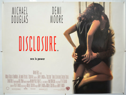 Disclosure Original Quad Poster - Film Poster - Movie Poster