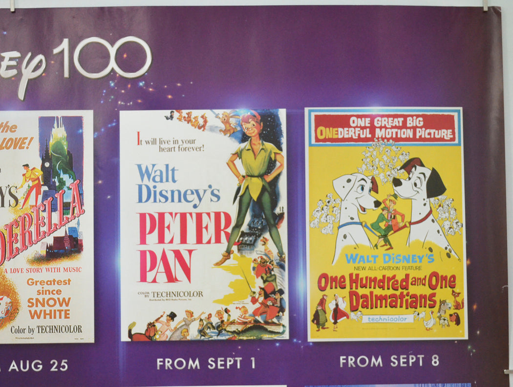 DISNEY 100 (Top Right) Cinema Quad Movie Poster 