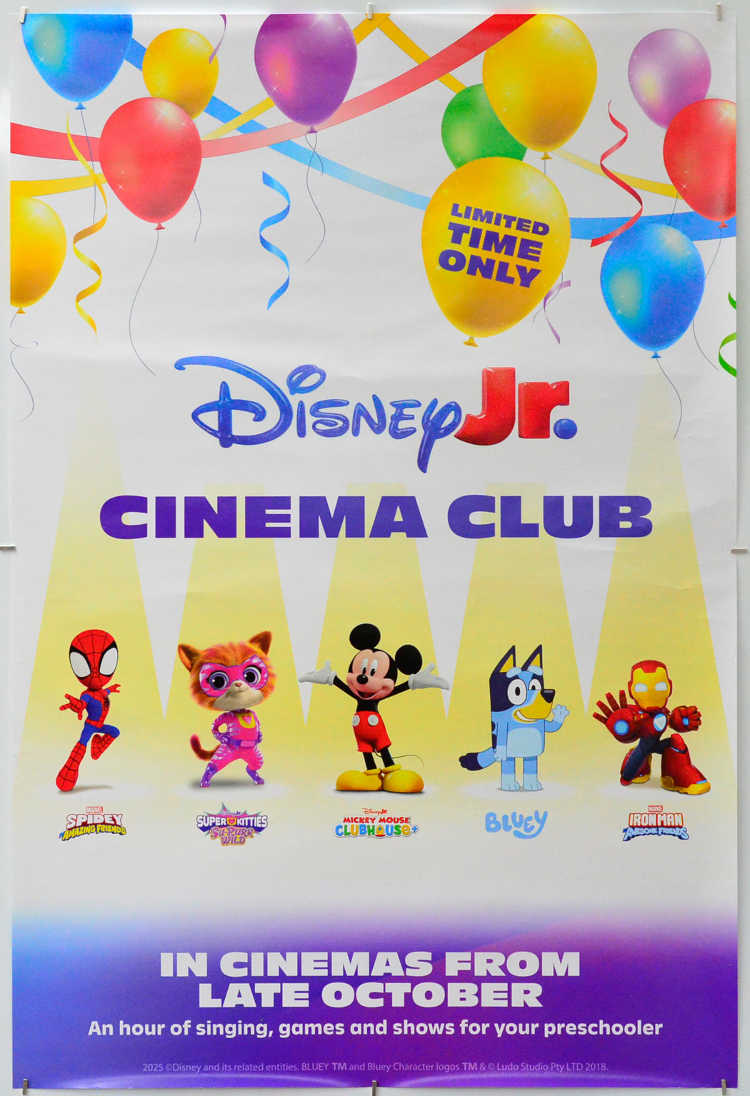 Disney Junior Cinema Club 2025 - Original One Sheet Poster - Film Poster - Movie Poster 