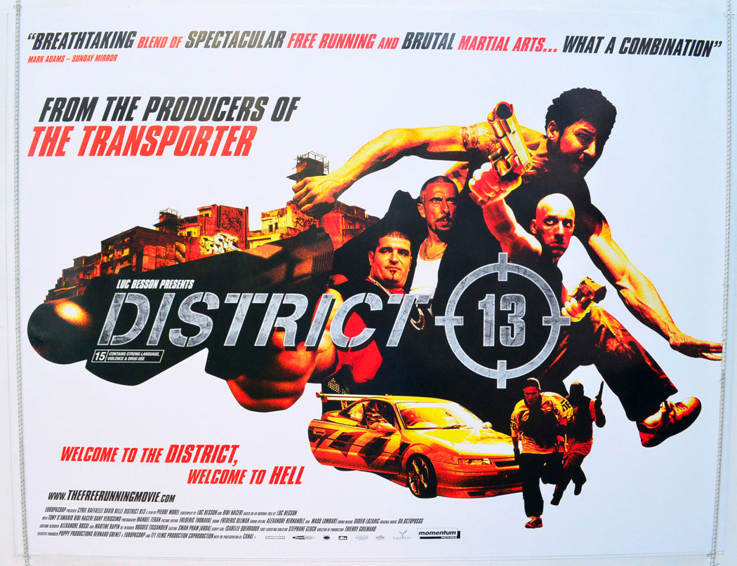 District 13  (a.k.a. Banlieue 13 - District B13)   Original British Quad Poster - Film Poster - Movie Poster 