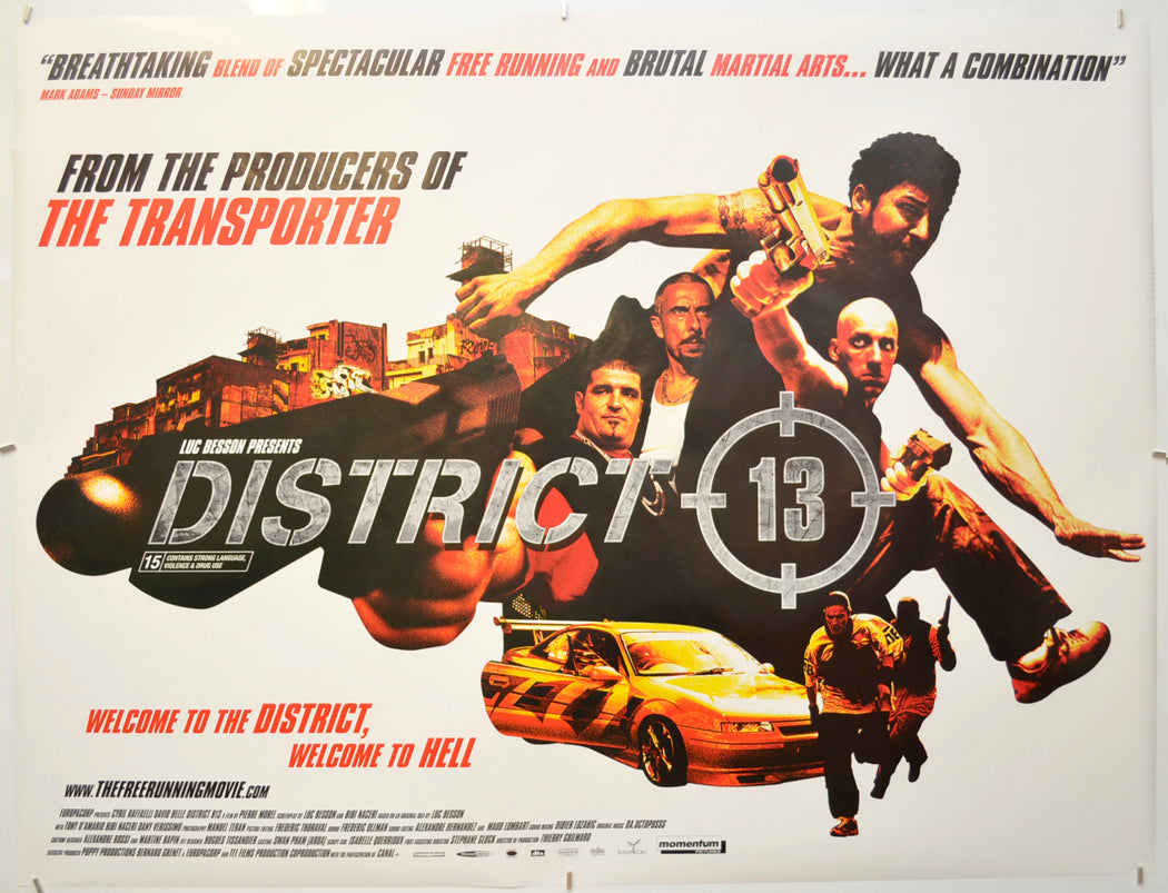 District 13 (a.k.a. Banlieue 13 - District B13) Original Quad Poster - Film Poster - Movie Poster