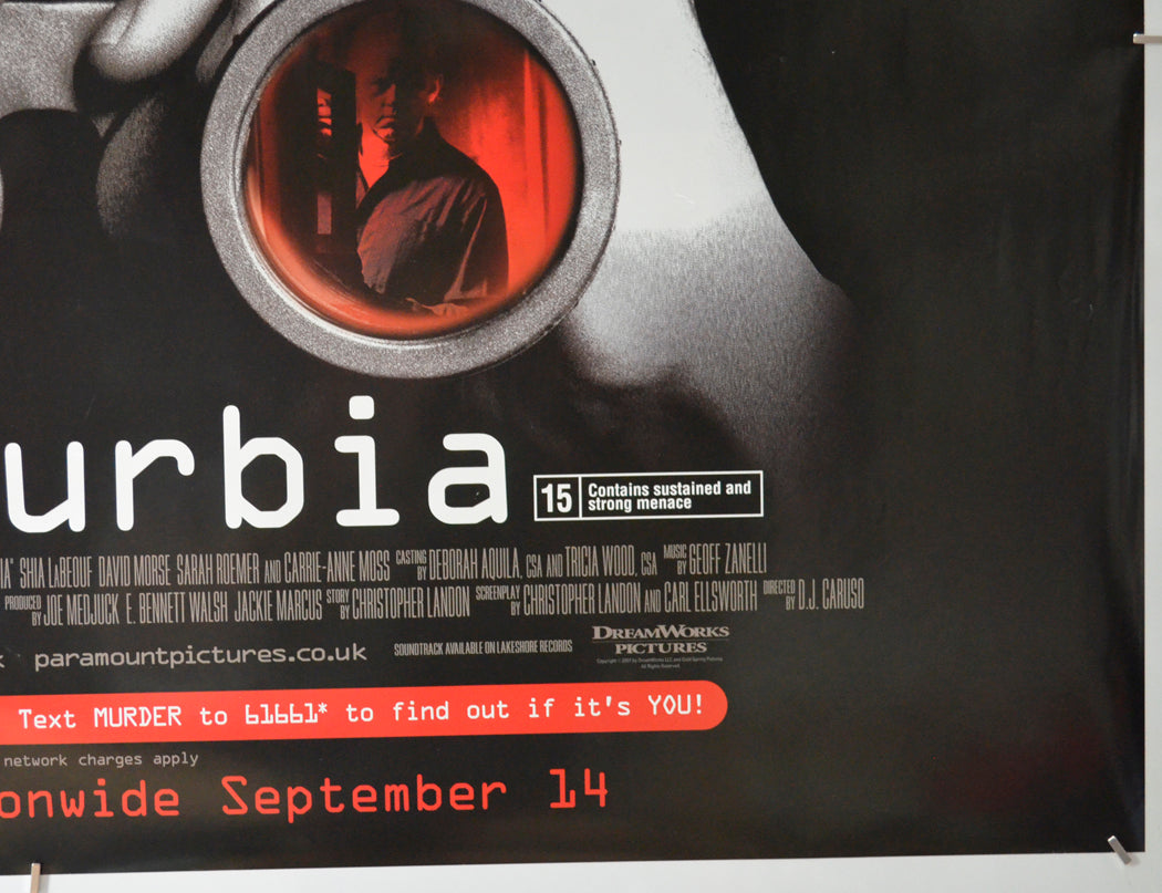 DISTURBIA (Bottom Right) Cinema Quad Movie Poster 