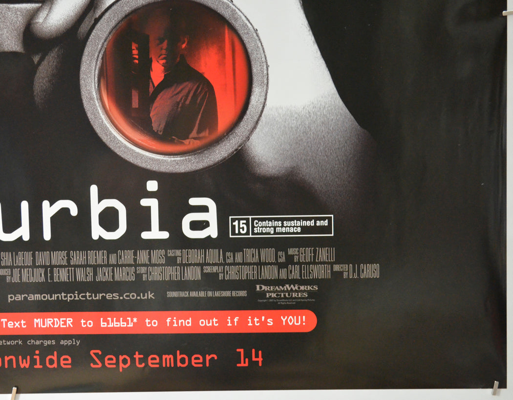 DISTURBIA (Bottom Right) Cinema Quad Movie Poster 