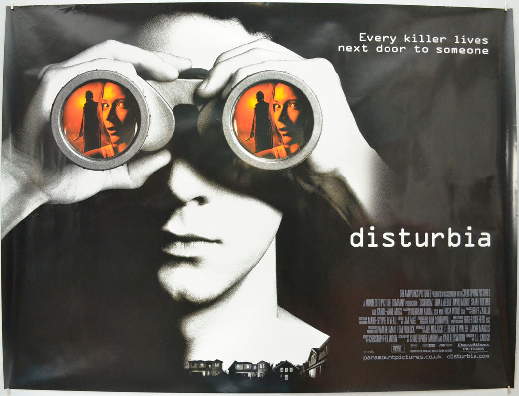 Disturbia (Teaser / Advance Version) Original Quad Poster - Film Poster - Movie Poster