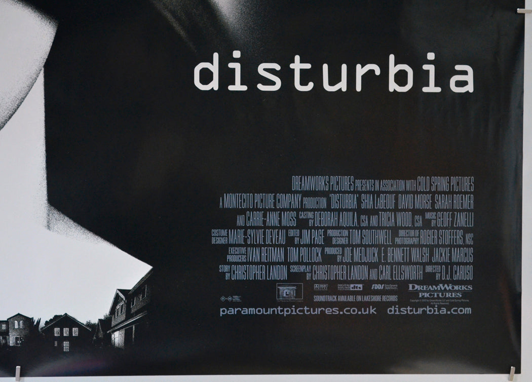 DISTURBIA (Bottom Right) Cinema Quad Movie Poster 