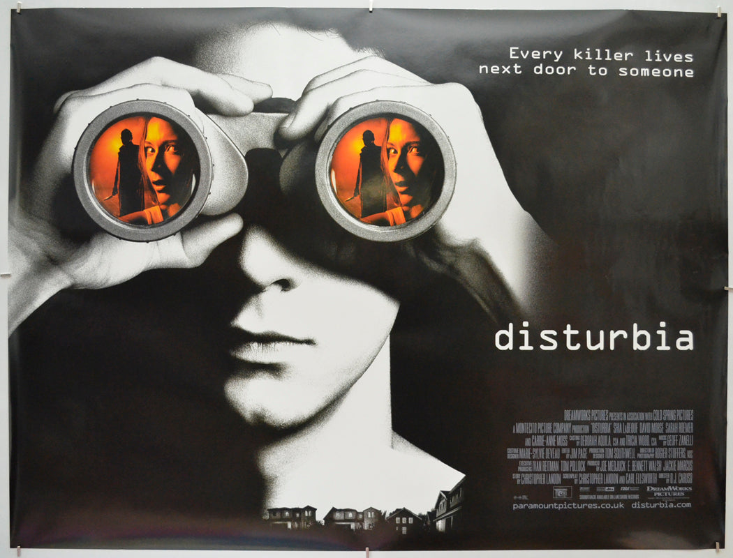 Disturbia (Teaser / Advance Version) Original Quad Poster - Film Poster - Movie Poster