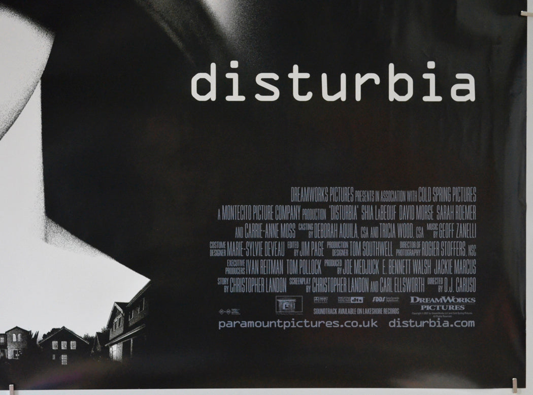 DISTURBIA (Bottom Right) Cinema Quad Movie Poster 