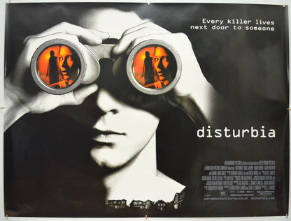 Disturbia (Teaser / Advance Version) Original Quad Poster - Film Poster - Movie Poster