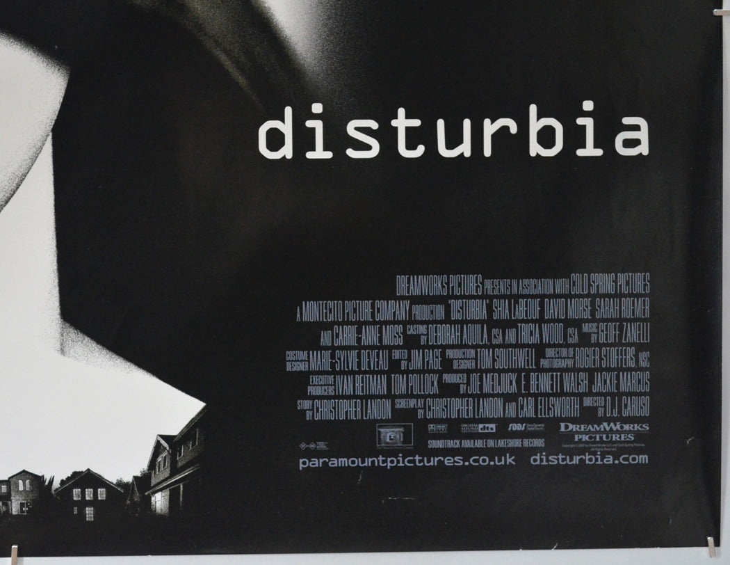 DISTURBIA (Bottom Right) Cinema Quad Movie Poster 