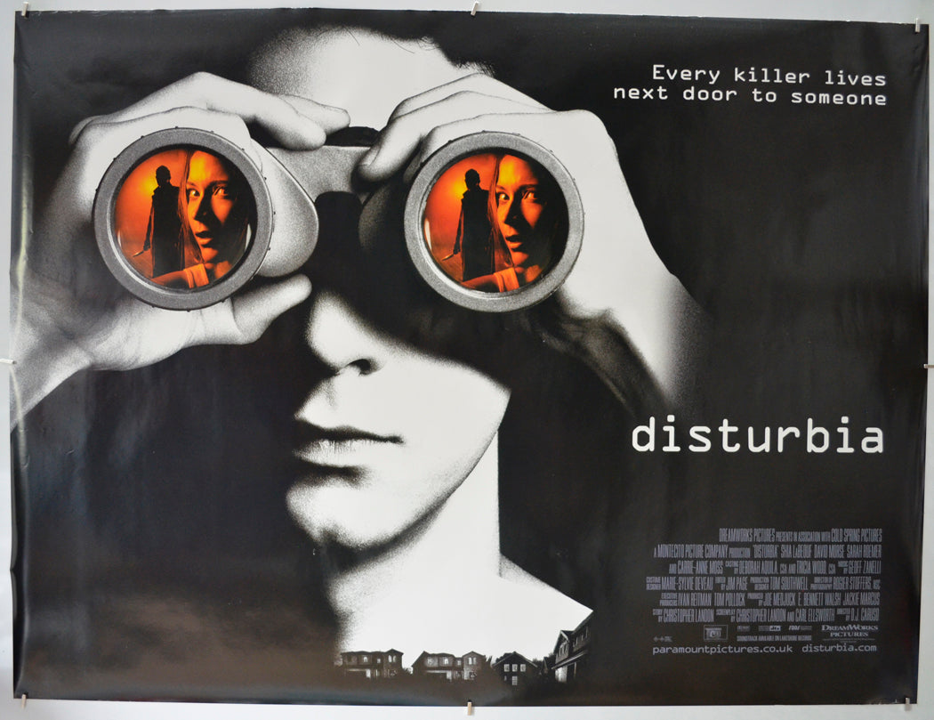 Disturbia  (Teaser / Advance Version)  Original Quad Poster - Film Poster - Movie Poster