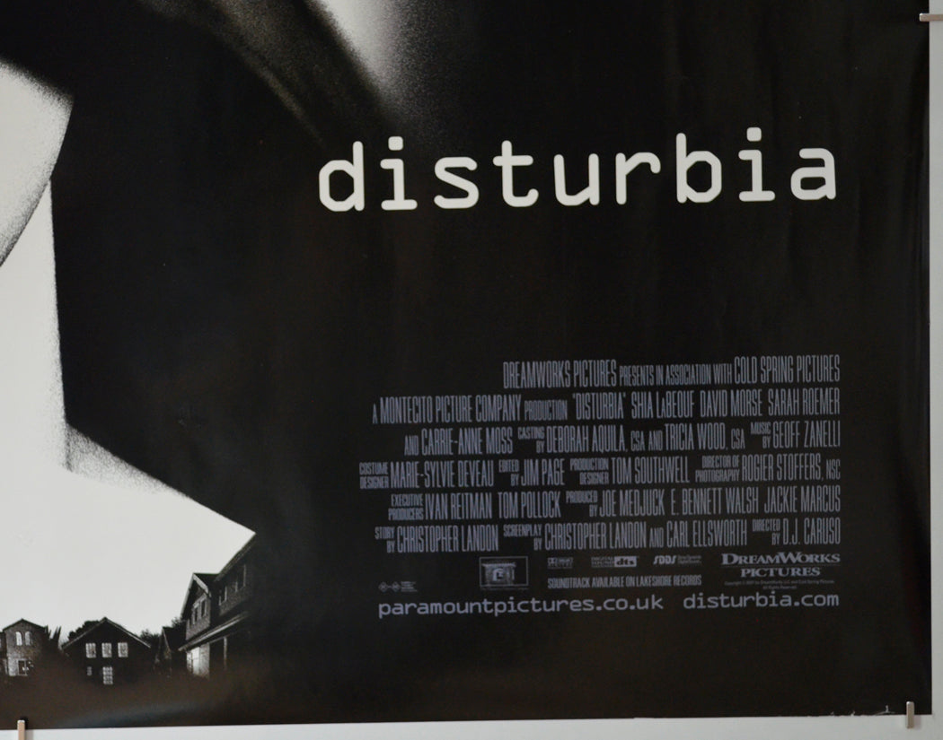 DISTURBIA (Bottom Right) Cinema Quad Movie Poster 