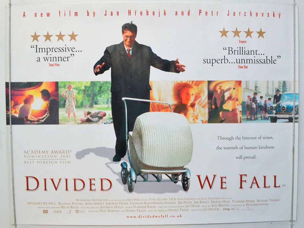 Divided We Fall  (a.k.a. Musíme si pomáhat)   Original British Quad Poster - Film Poster - Movie Poster 