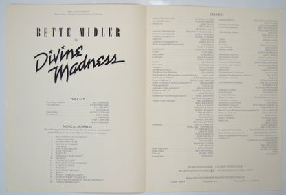 DIVINE MADNESS Cinema Exhibitors Press Synopsis Credits Booklet - INSIDE 