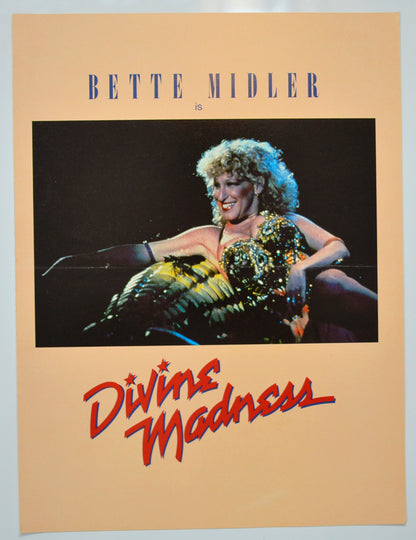 Divine Madness (Bette Midler Is) Original Cinema Exhibitors Press Synopsis / Credits Booklet (UK)