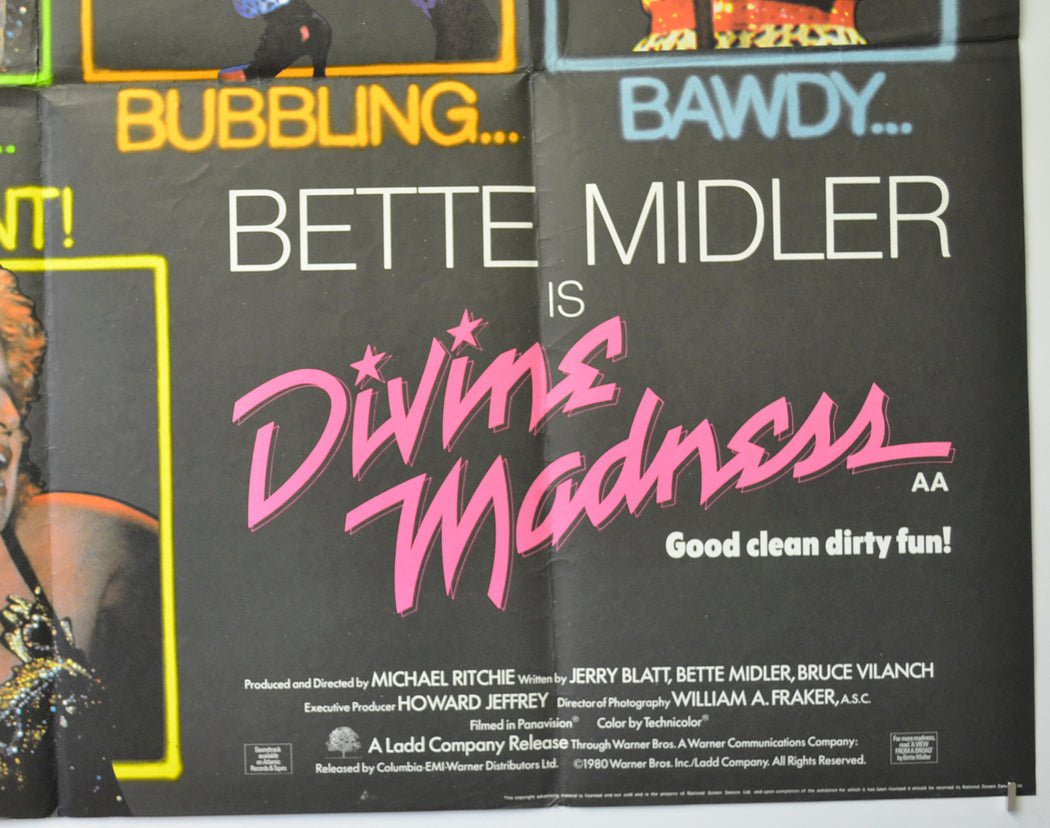 DIVINE MADNESS (Bottom Right) Cinema Quad Movie Poster 