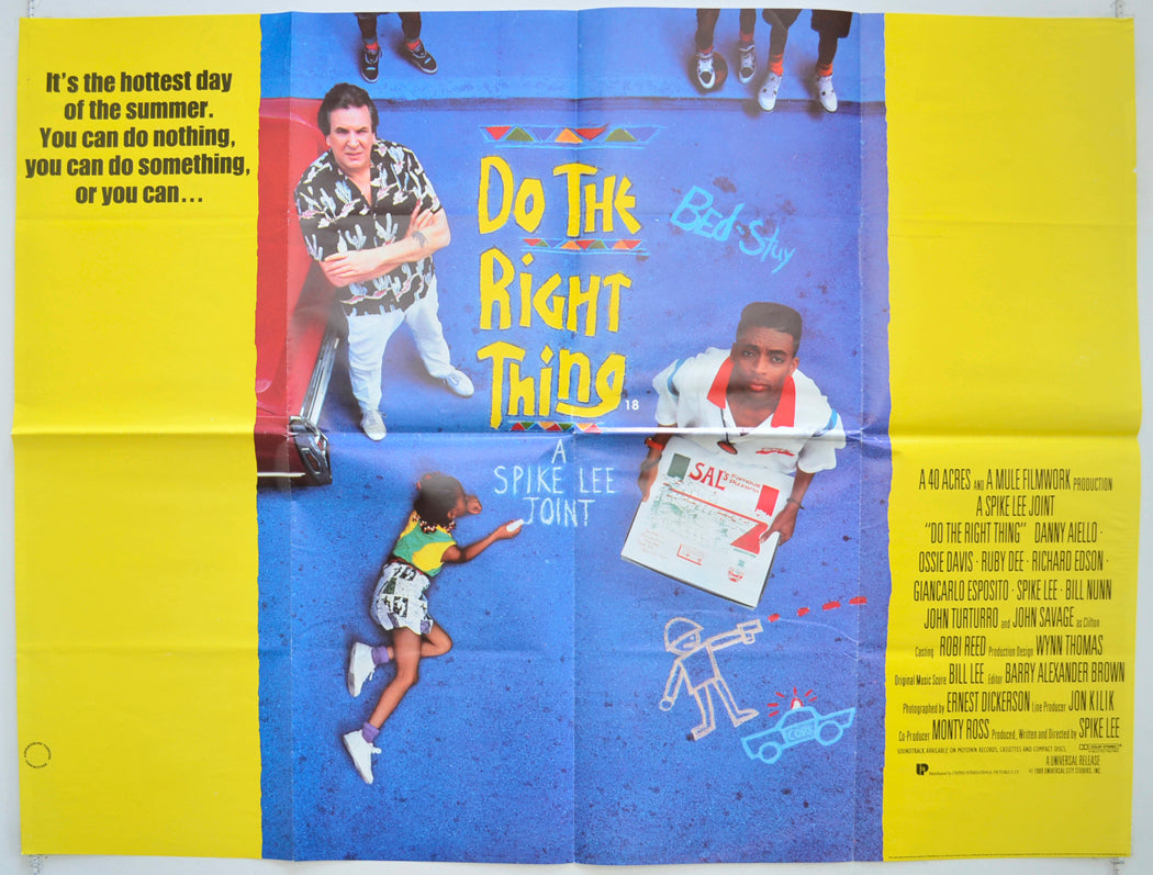 Do The Right Thing Original Quad Poster - Film Poster - Movie Poster  