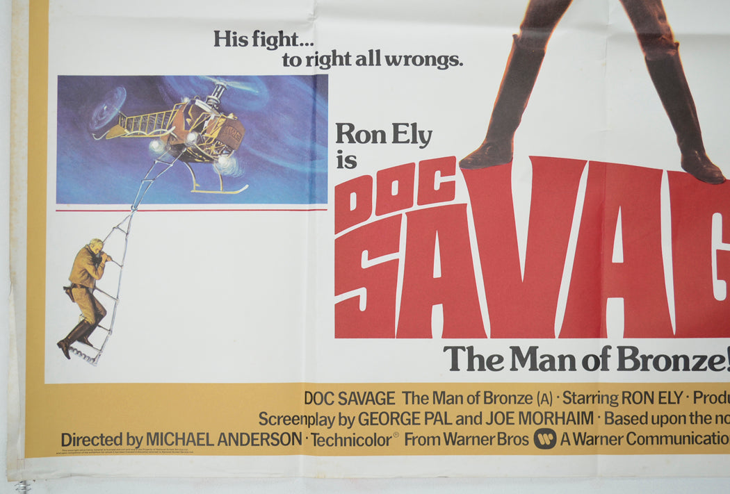 DOC SAVAGE - THE MAN OF BRONZE (Bottom Left) Cinema Quad Movie Poster 