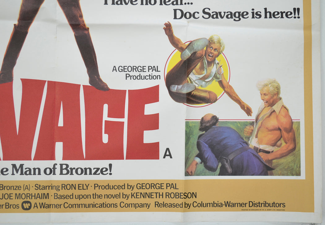 DOC SAVAGE - THE MAN OF BRONZE (Bottom Right) Cinema Quad Movie Poster 