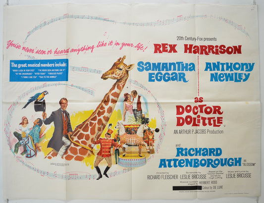 Doctor Dolittle   Original Quad Poster - Film Poster - Movie Poster 