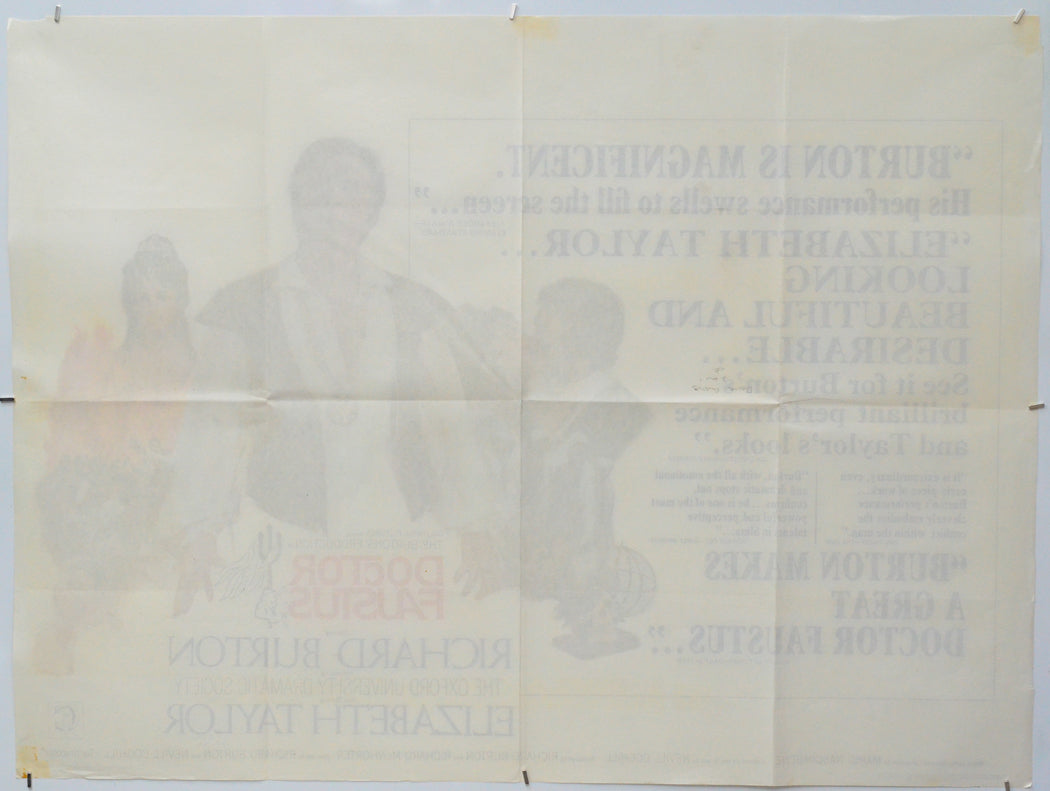 Doctor Faustus (Back) Cinema Quad Movie Poster 