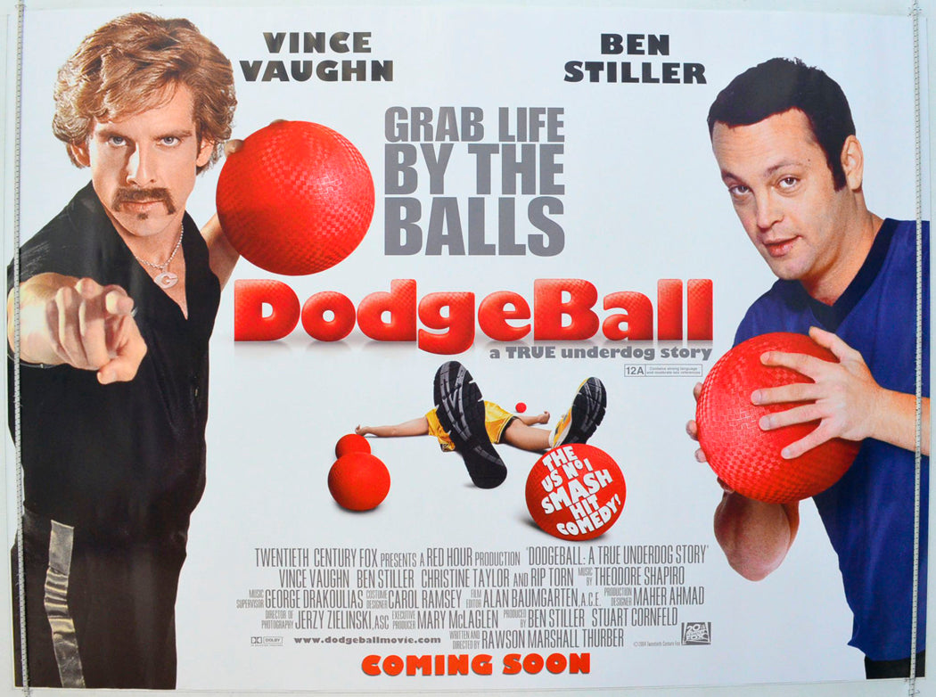 Dodgeball - A True Underdog Story  (Teaser / Advance Version – Design 2)   Original British Quad Poster - Film Poster - Movie Poster 