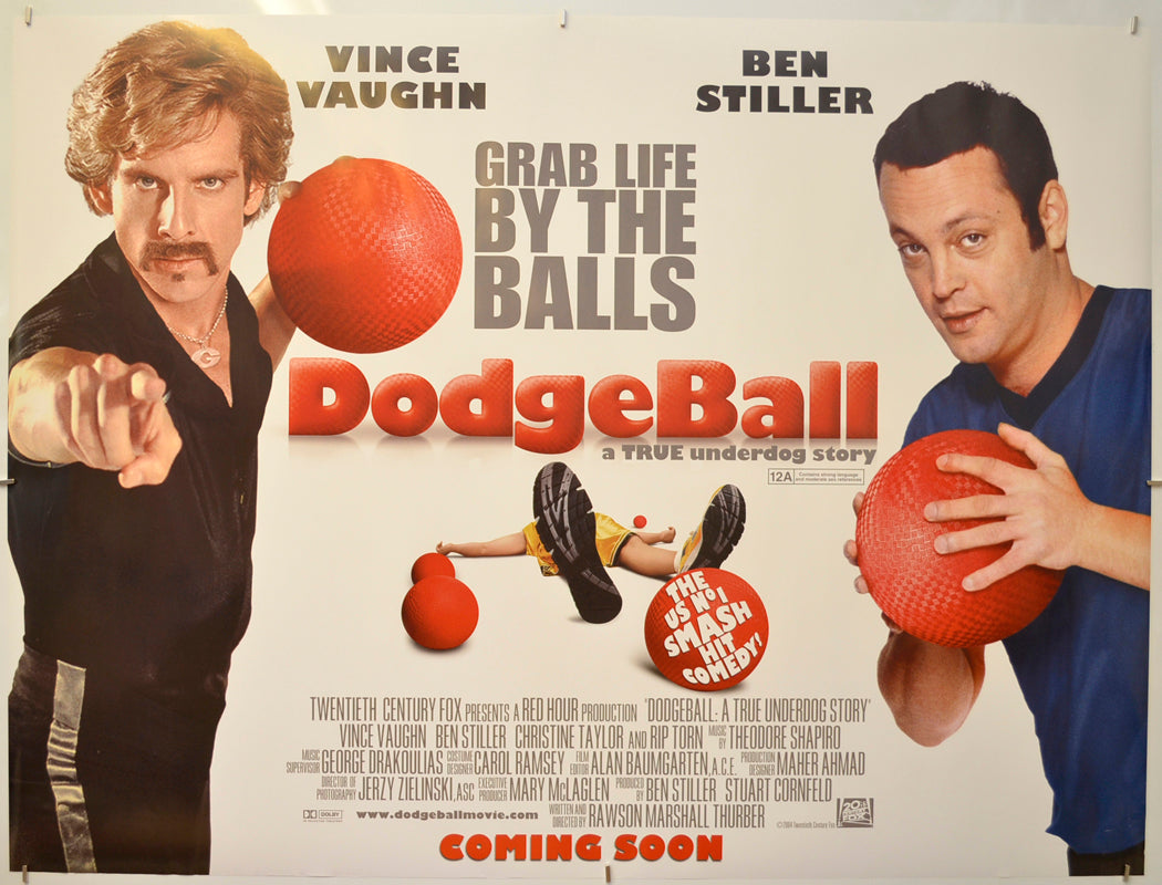 Dodgeball - A True Underdog Story (Teaser / Advance Version – Design 2)  Original Quad Poster - Film Poster - Movie Poster