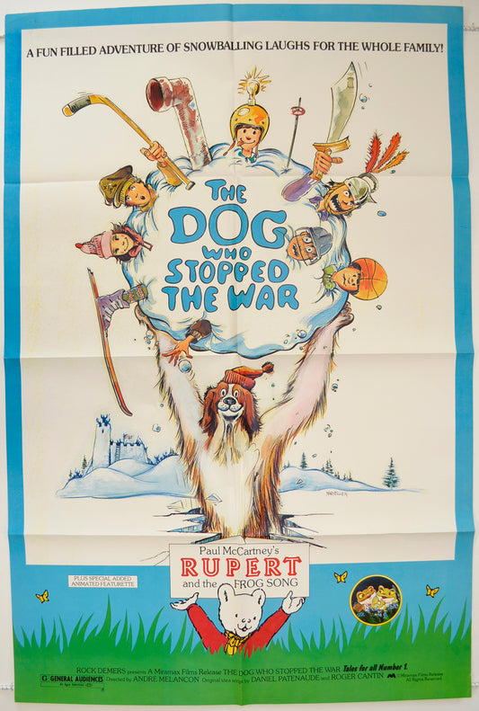 The Dog Who Stopped The War / Rupert The Bear And The Frog Song Original One Sheet Poster - Film Poster - Movie Poster 