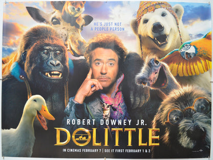 Dolittle (Teaser / Advance Version) Original Quad Poster - Film Poster - Movie Poster