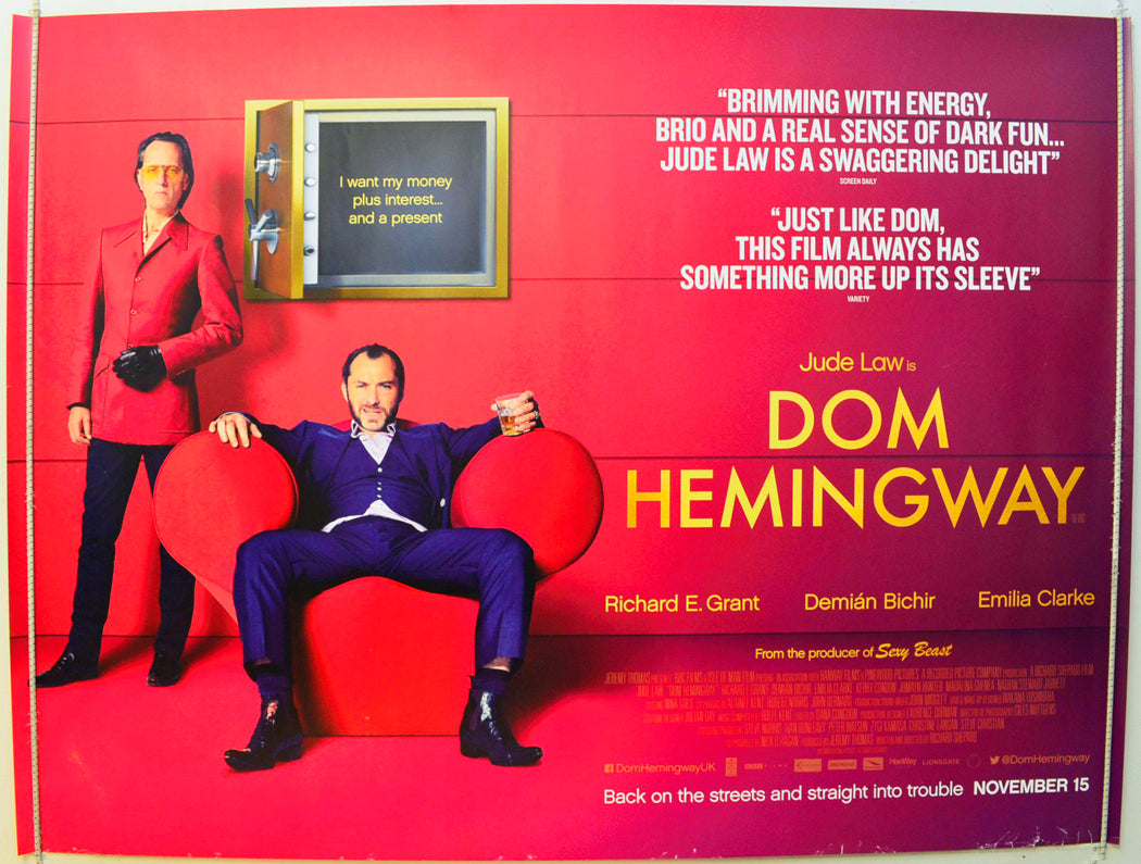 Dom Hemingway Original British Quad Poster - Film Poster - Movie Poster 