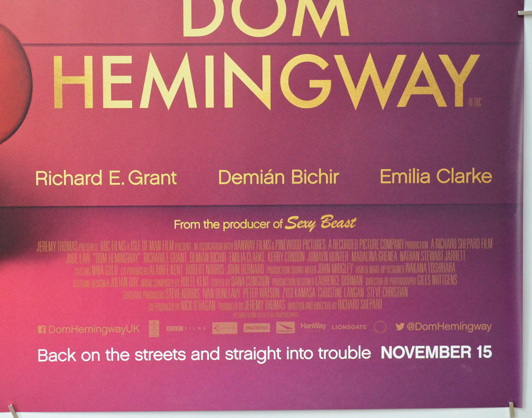 DOM HEMINGWAY (Bottom Right) Cinema Quad Movie Poster 