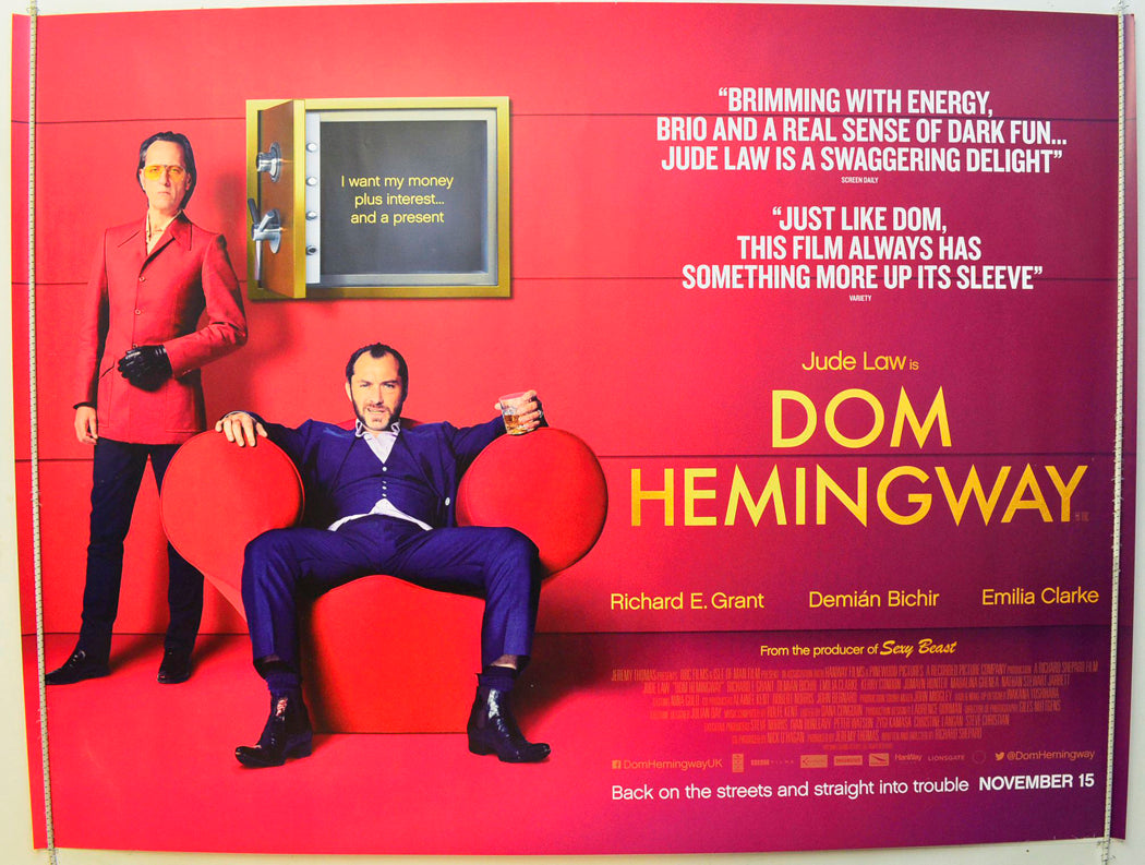 Dom Hemingway Original British Quad Poster - Film Poster - Movie Poster 