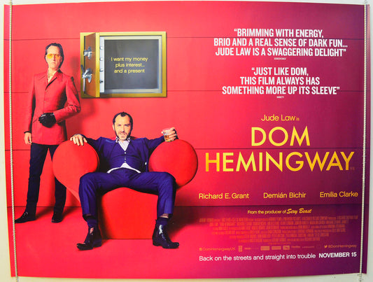 Dom Hemingway Original British Quad Poster - Film Poster - Movie Poster 