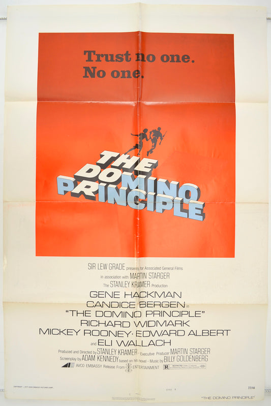 The Domino Principle  (a.k.a. The Domino Killings)  Original One Sheet Poster - Film Poster - Movie Poster 