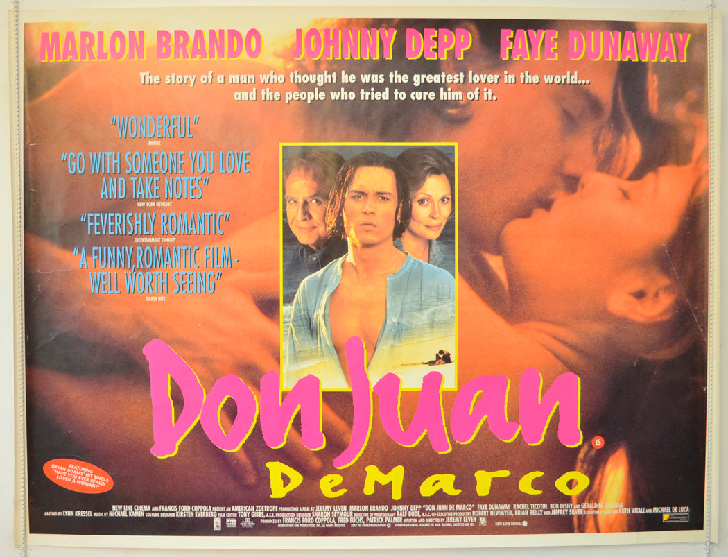 Don Jaun De Marco   Original Quad Poster - Film Poster - Movie Poster 