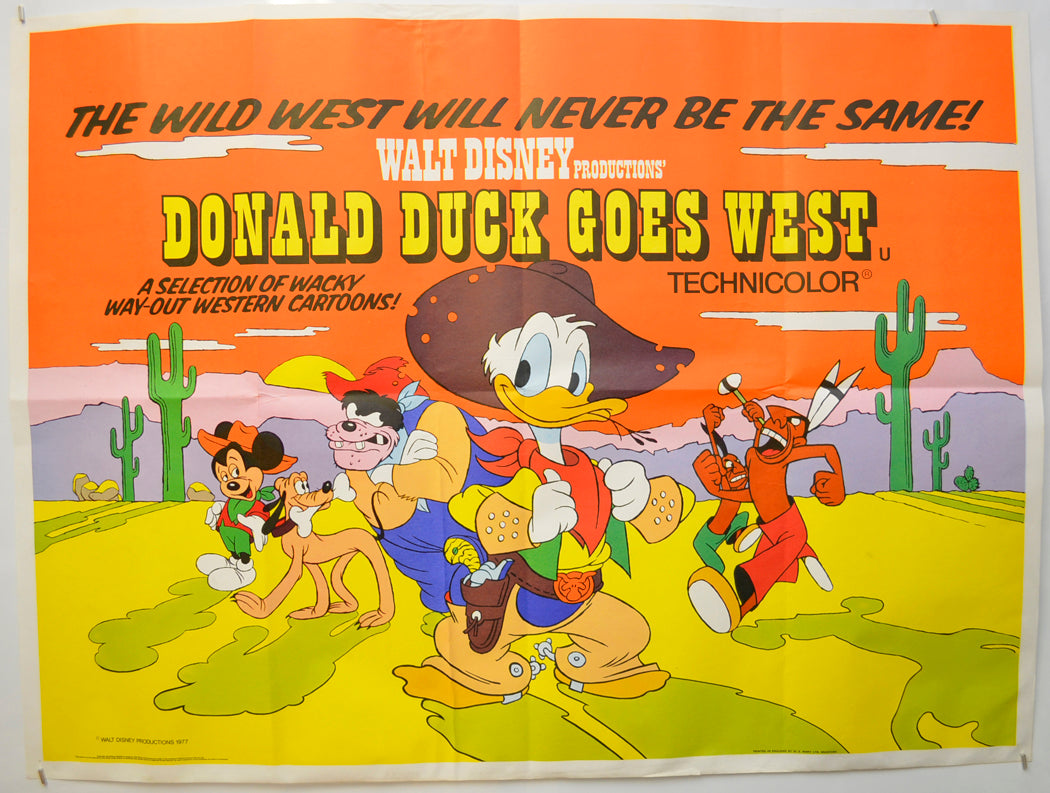 Donald Duck Goes West (1977 re-release poster)  Original Quad Poster - Film Poster - Movie Poster