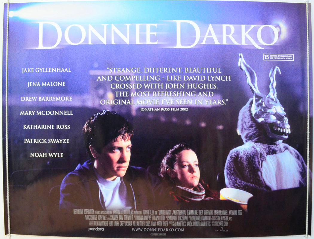 Donnie Darko  (Quotes Version)   Original British Quad Poster - Film Poster - Movie Poster 